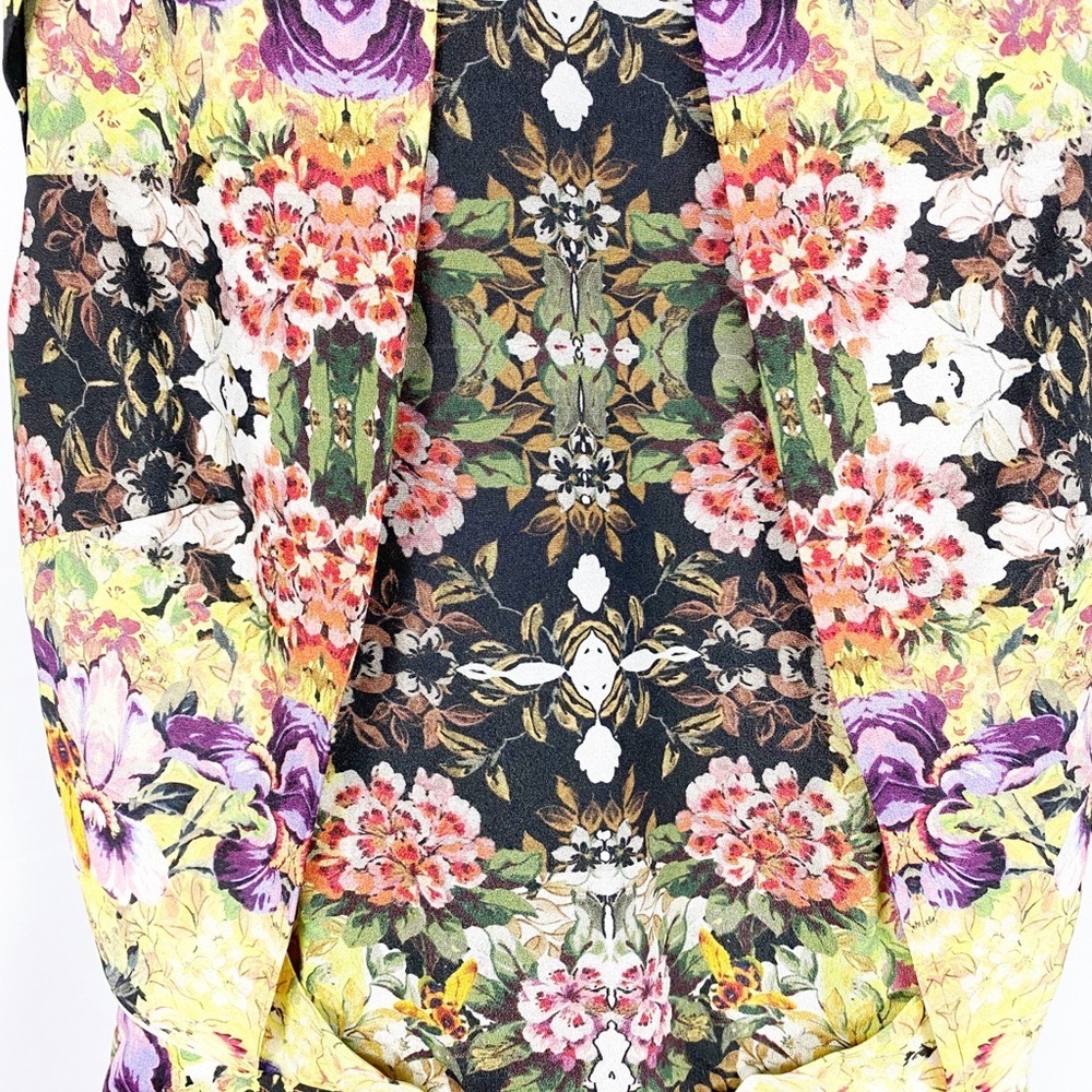 TOPSHOP Yellow Hologram Print Mini Dress - Picture 2 of 4